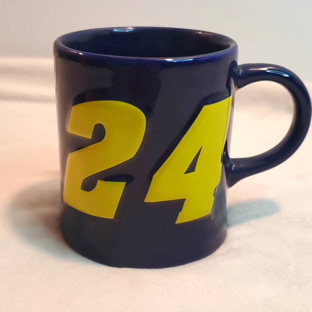 JEFF GORDON Nascar blue #24 coffee mug/cup motorsports car racing